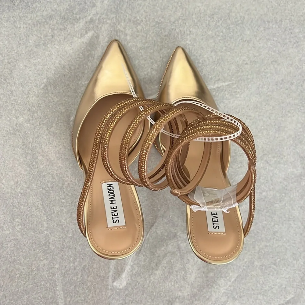 Steve Madden Emerson Metallic Rhinestone Dress Pumps - Picture 2 of 11